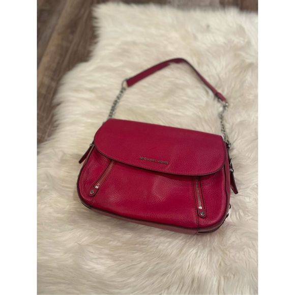 Michael Kors pink chain strap medium satchel with lots of interior pocket - Picture 2 of 12